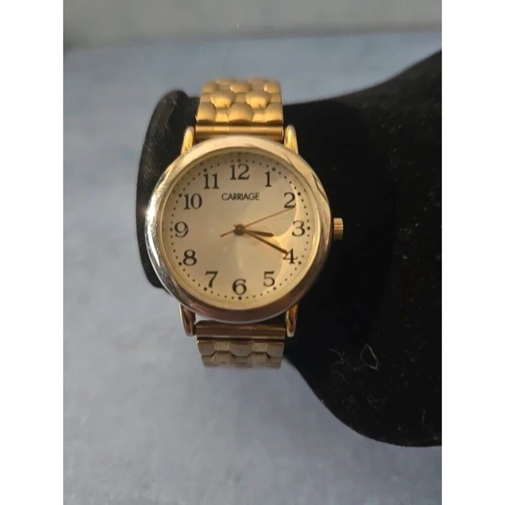 Vtg. Timex Carriage Women's Gold Tone Watch (Y-12)